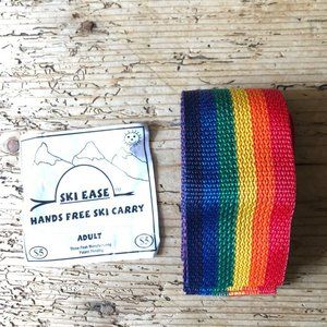 NEW Vintage 70s Rainbow Dead Stock Hands Free Ski Carry Strap